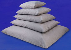 Pet Bed-Gray and White Striped Cover